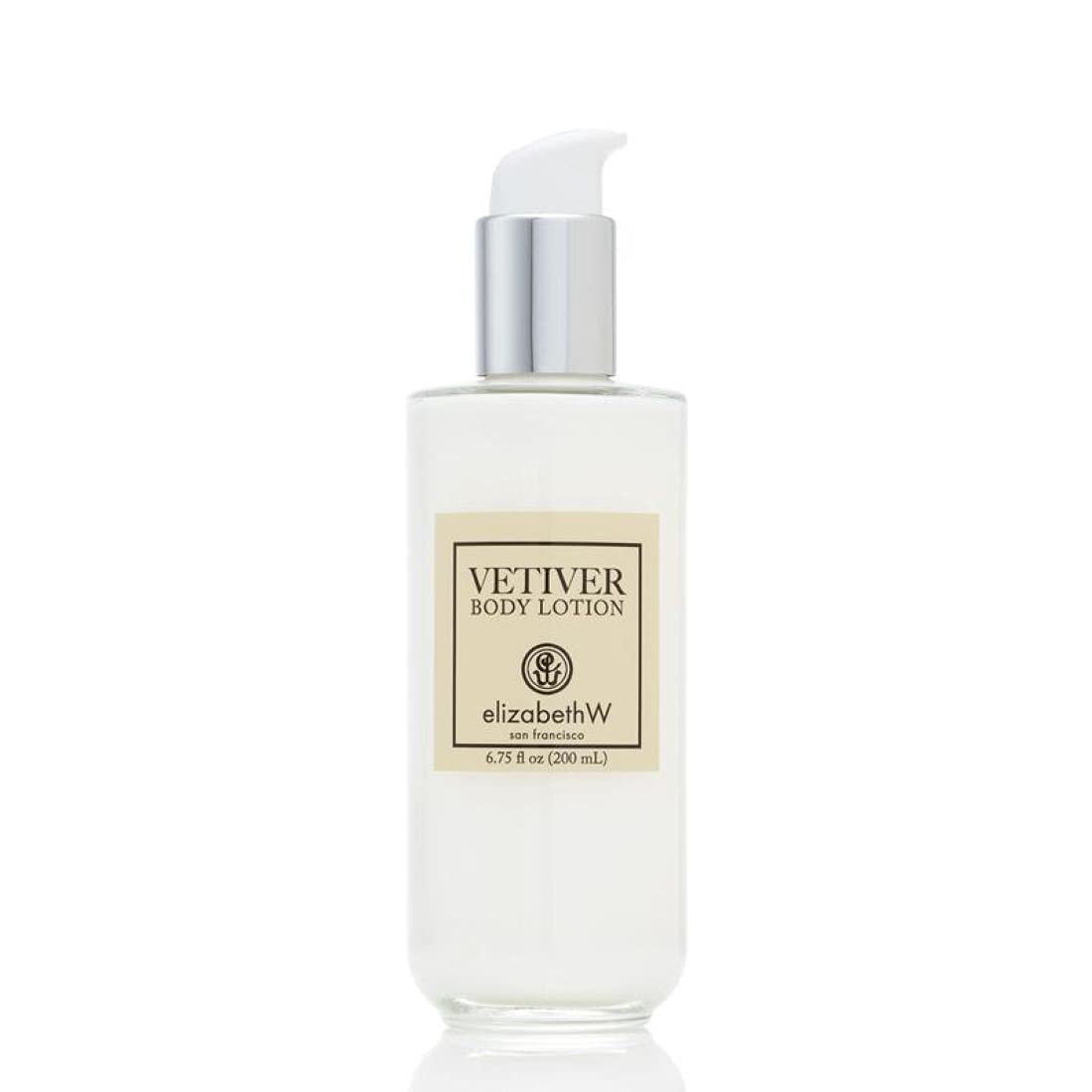 elizabethw vetiver lait-corps application quotidienne pour peau nourrie et tonifiée.