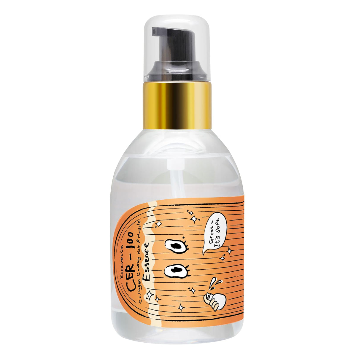 Elizavecca CER-100 bottle with ingredients for dry and natural hair nourishment.