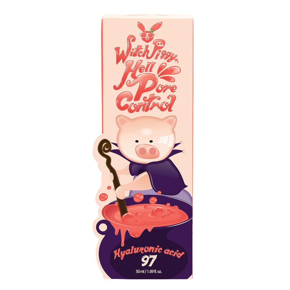 Étiquette Elizavecca Witch Piggy Hell Pore Control, packaging clair et repérable