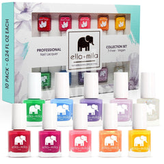 ella-mila ensemble-vernis-professionnel: palette de dix couleurs pour un look professionnel.
