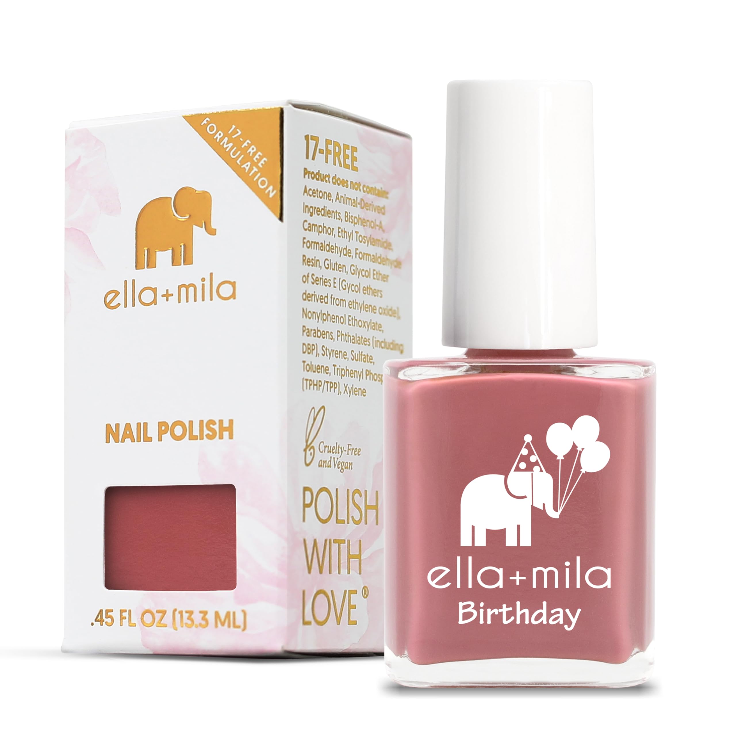 ella+mila Sixth Fix vernis rose – flacon élégant et séchage rapide
