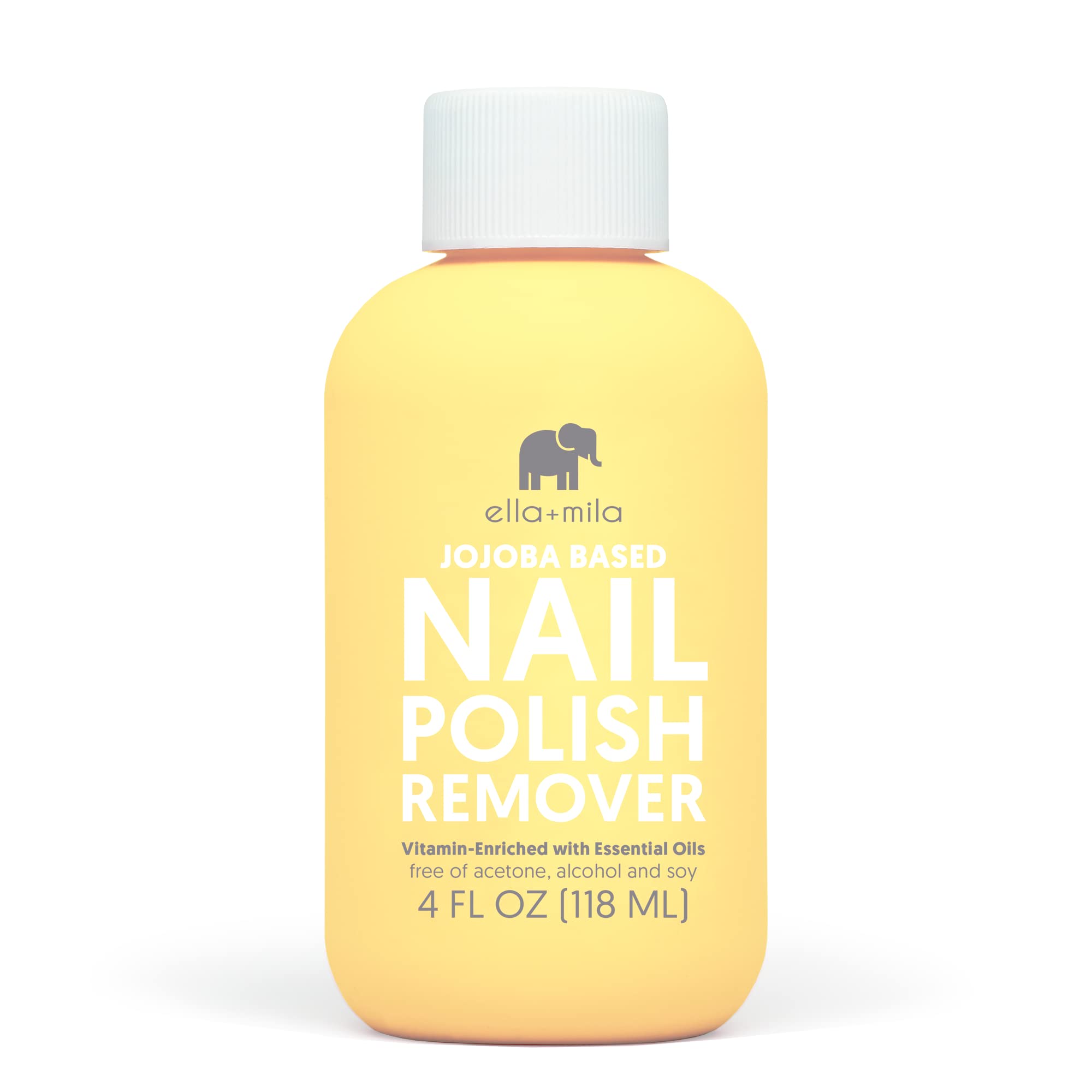 Ella+mila démaquillant ongles jojoba non-acetone, enlève le vernis en douceur.