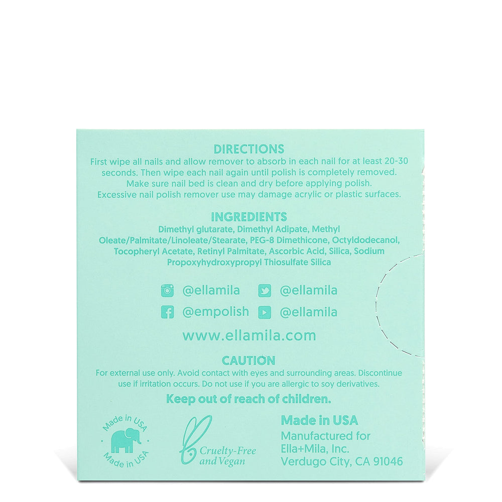 Emballage individuel Ella+mila, lingette sans peluche pour vernis