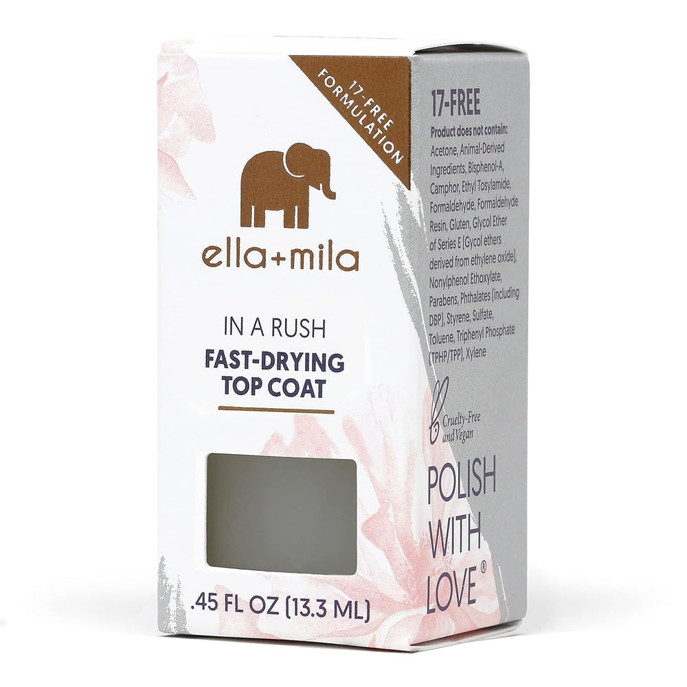 ella+mila In a Rush Top Coat – Formule 17-free, vegan et cruelty-free.