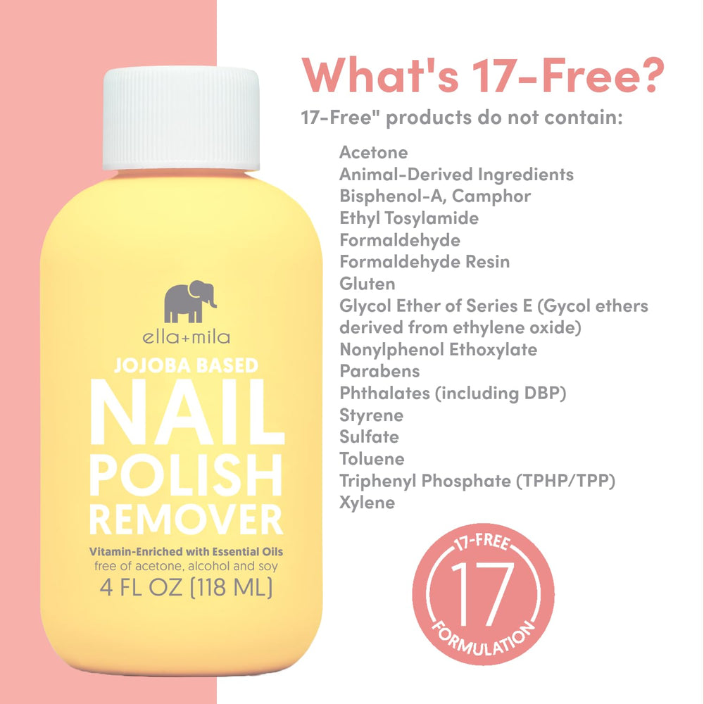 Ongles naturels protégés grâce à l’huile de jojoba nourrissante Ella+mila.