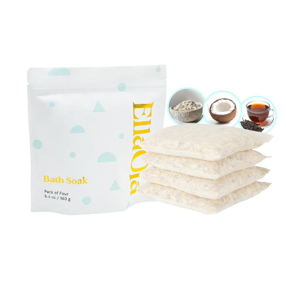 ELLAOLA Bain d’avoine: sachet coton bio, douceur naturelle pour peau sensible et sèche