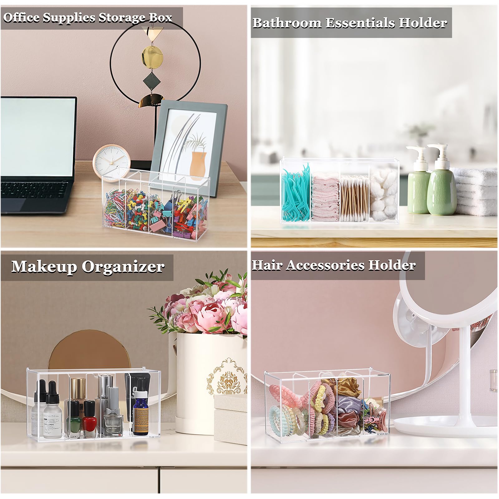 ELLDOO Design transparent en acrylique pour voir facilement les articles.