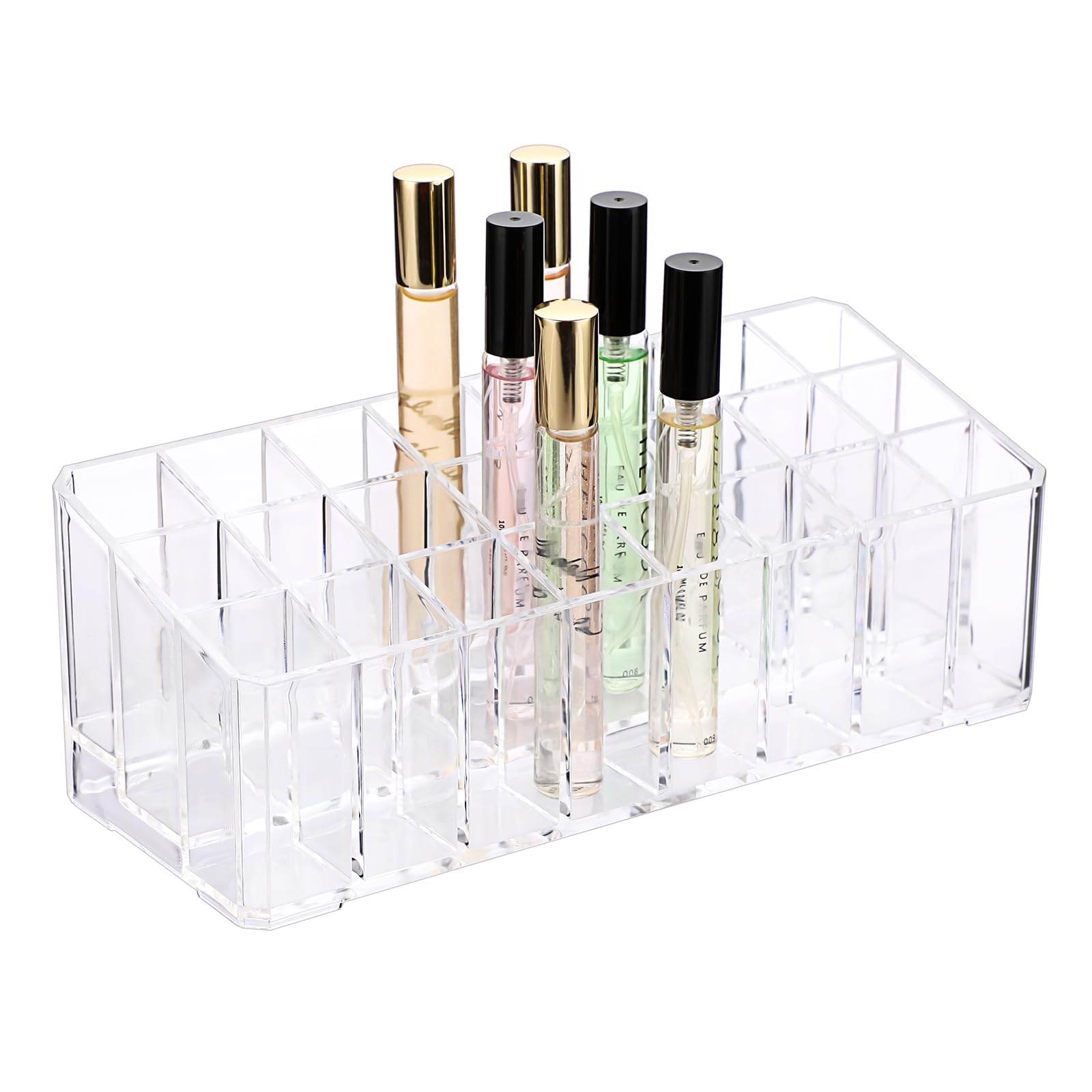 ELLDOO Organisateur parfum 24 emplacements, rangement clair sur la coiffeuse.