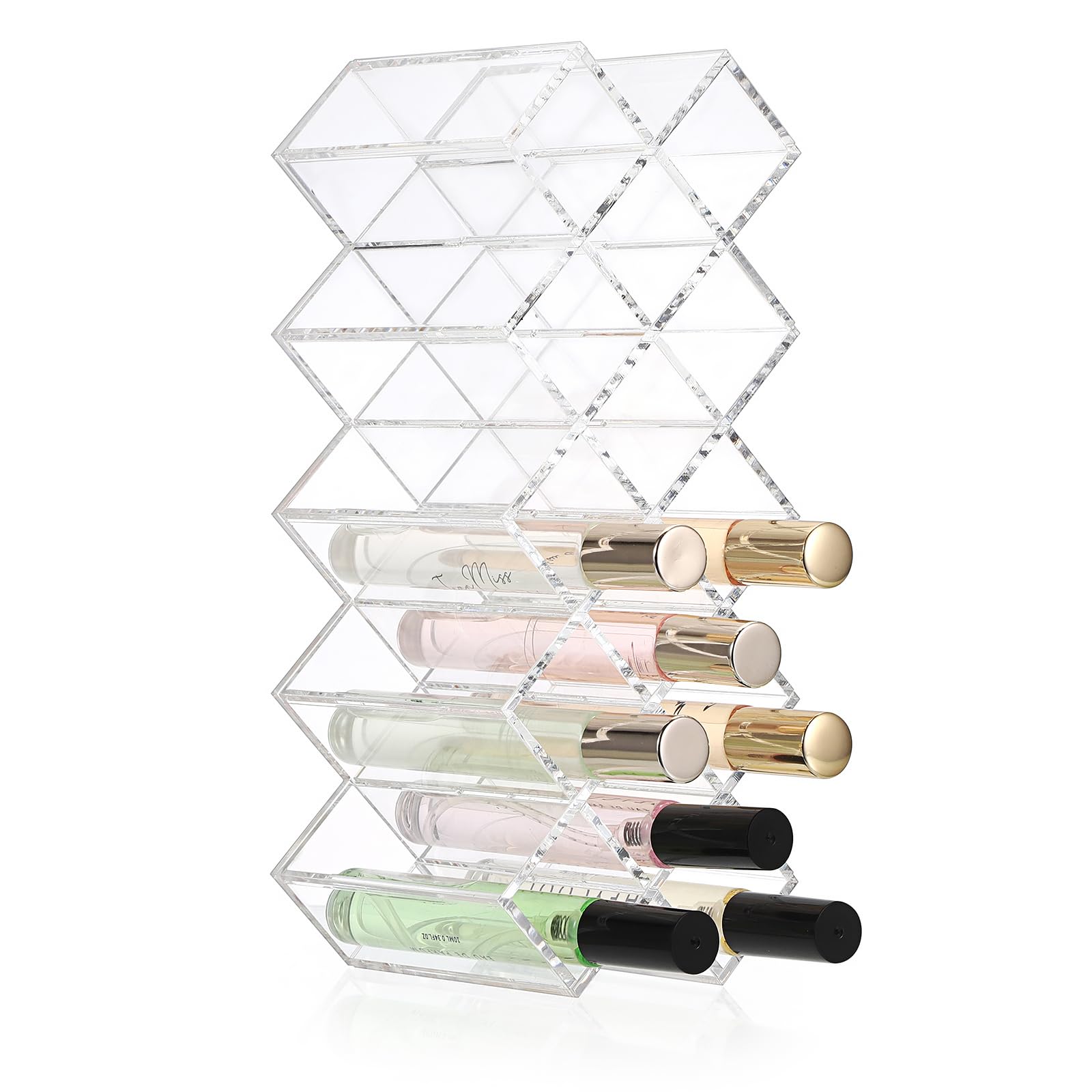 ELLDOO Organisateur rollerball en acrylique clair avec 14 emplacements