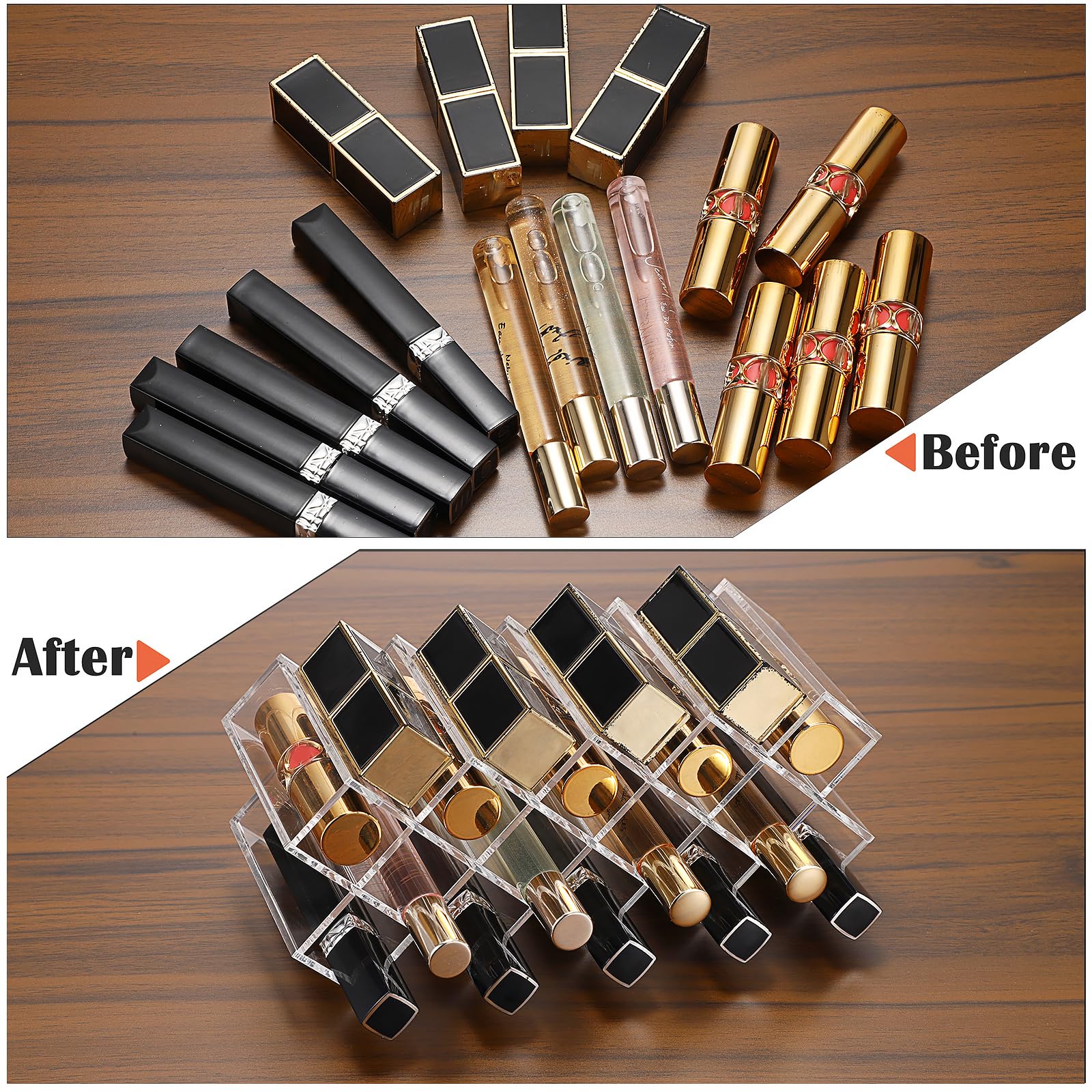 ELLDOO Organisation pinceaux et eye-liner sur support clair