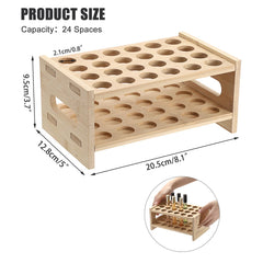 Elldoo rangement beauté en bambou, 24 emplacements pour plus d'ordre