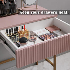 ELLDOO rangement maquillage avec pinceaux et mascara bien alignés.