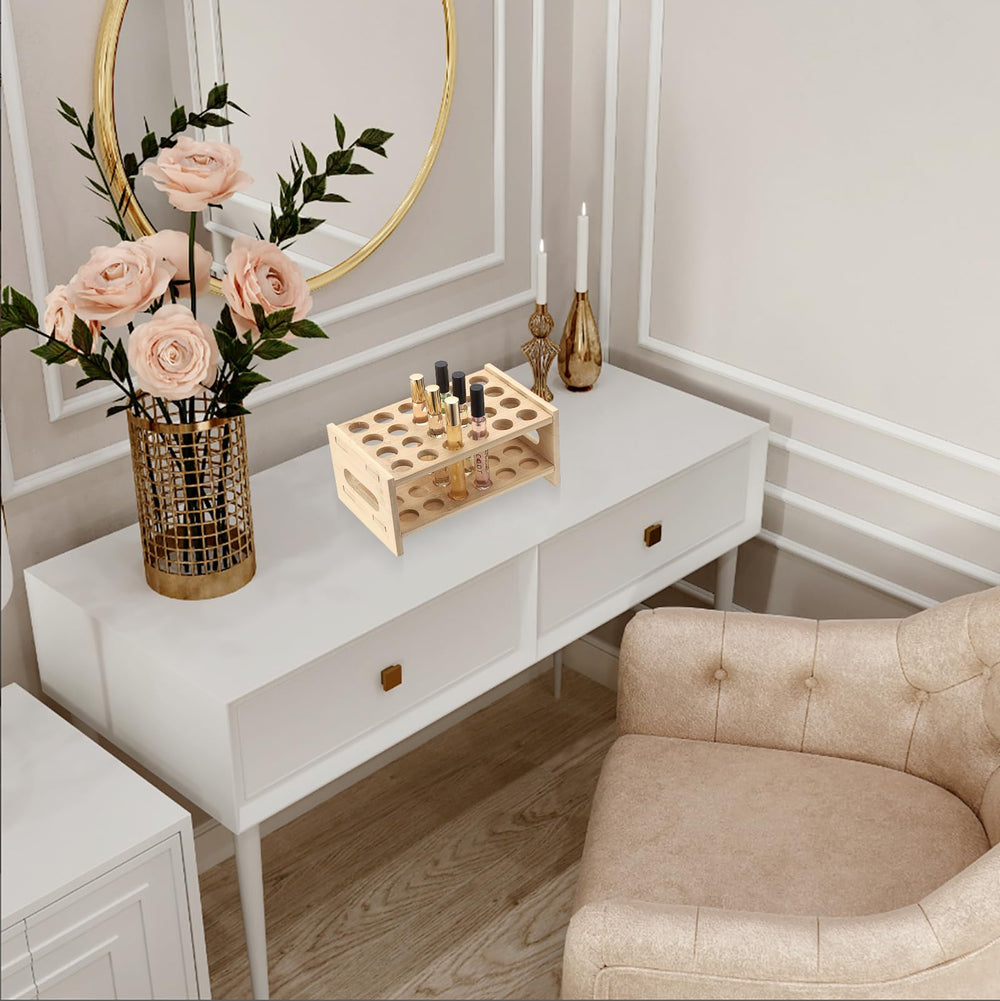 Elldoo rangement mobile en bambou, parfait pour vanity