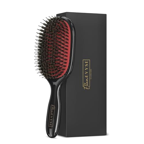 Brosse Ellen Evyse: poils de sanglier et picots nylon pour démêlage doux et efficace