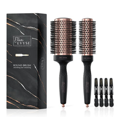 Brosse ronde Ellen Evyse ceramique 1,3 pouces pour volume et brillance.