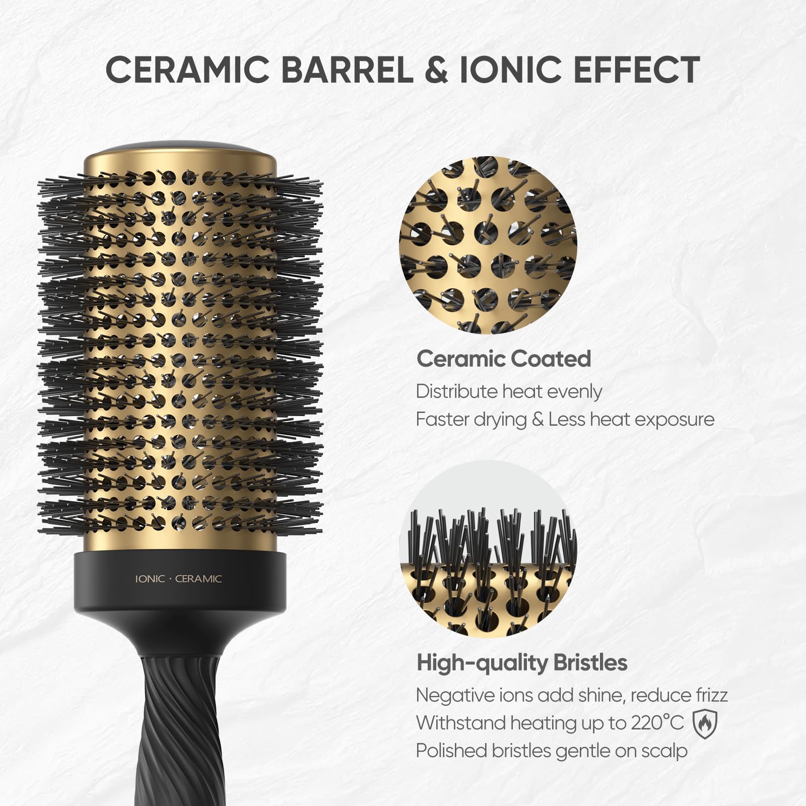 Brosse Ellen Evyse en céramique avec ventilation pour brushing efficace