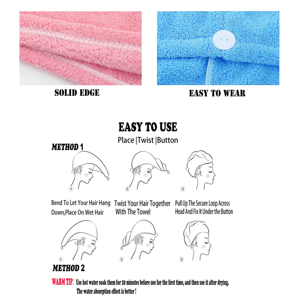 ELLEWIN lot de 3 turbans microfibre, solution économique et pratique.