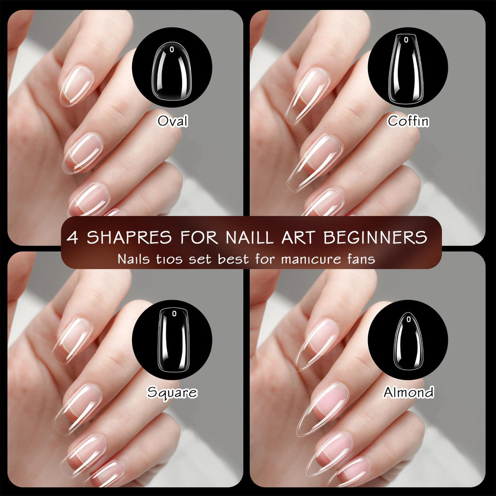 ELLEWIN ongles clairs ovale: courbe adaptée et look naturel.