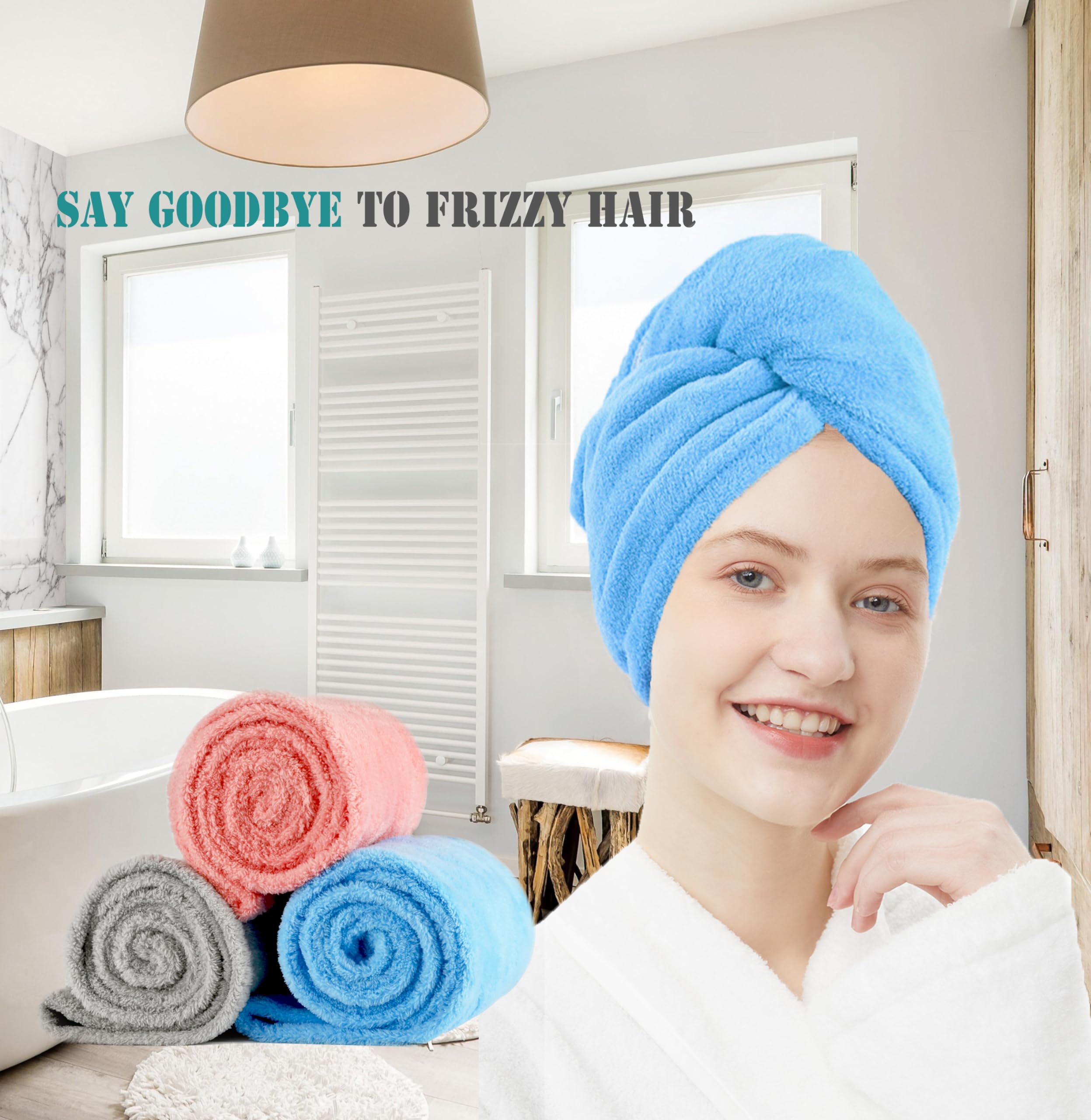 ELLEWIN turban anti-frizz: protection et douceur pour les cheveux.