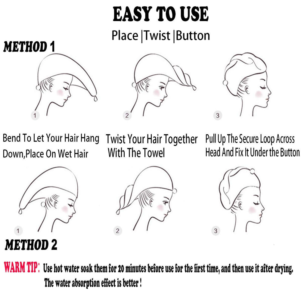 ELLEWIN turbant cheveux avec boucle, reste en place pendant le maquillage.