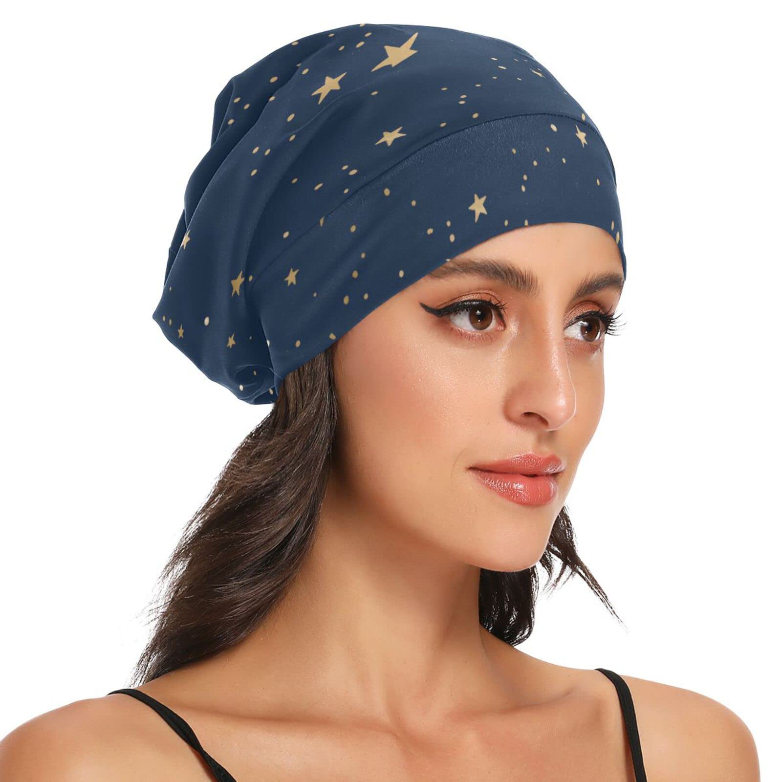 ElliTarr bonnet satin drapé chic pour coiffure et repos nocturne
