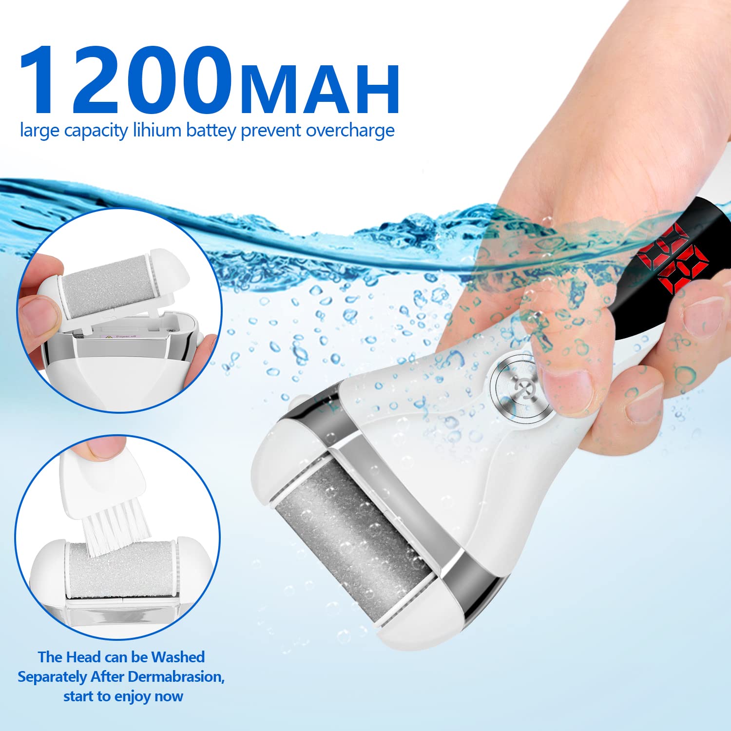 Affichage LED et batterie pour suivre l'autonomie.