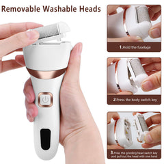 Tête de meulage rugueuse Elmchee vue rapprochée pour revitaliser les pieds.