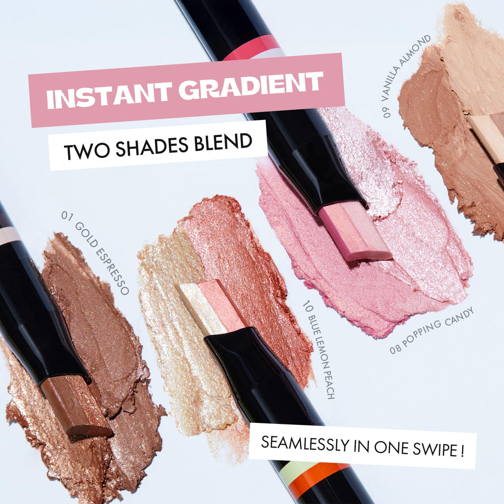 ELROEL Blanc Double Shadow Stick 1-second gradation for fast blending