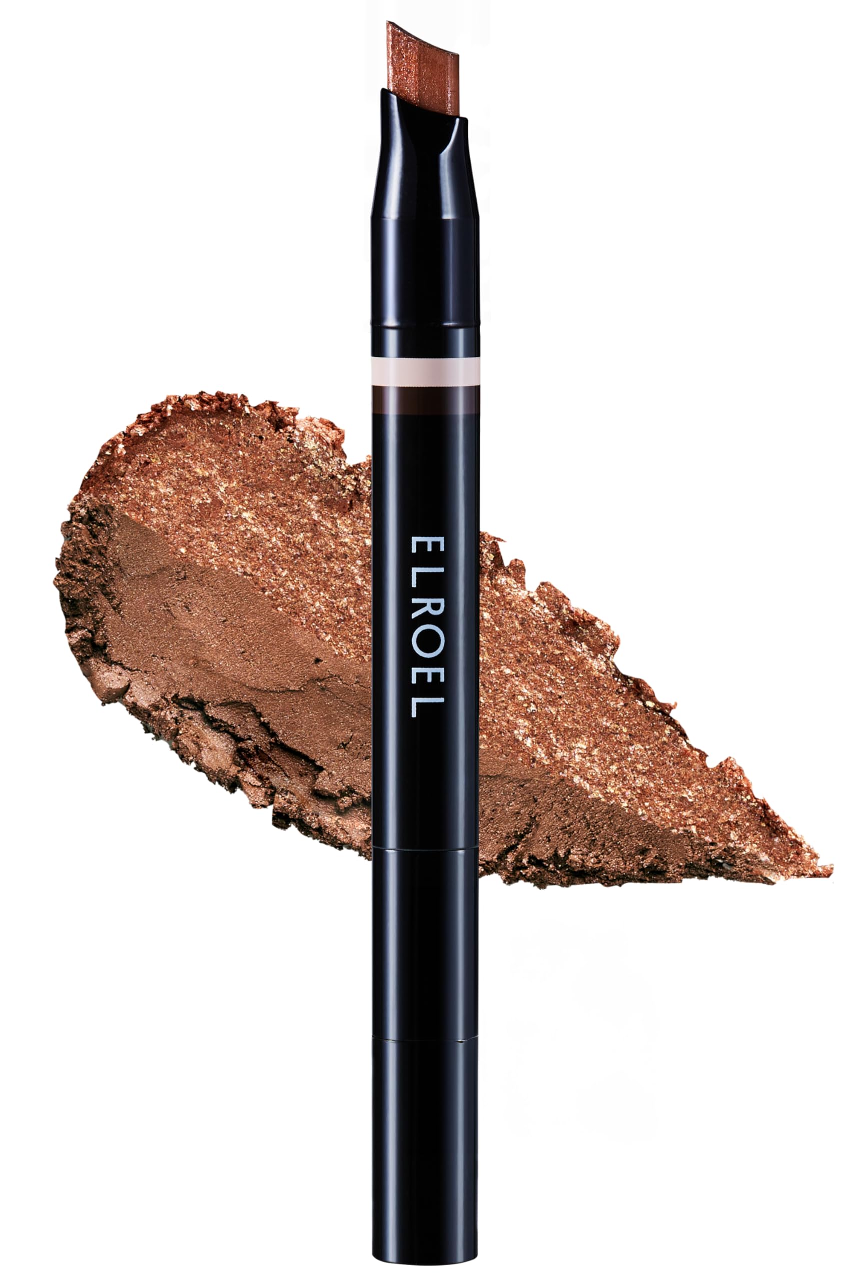 ELROEL Blanc Double Shadow Stick Gold-Espresso swatch for bold dual-tone shine