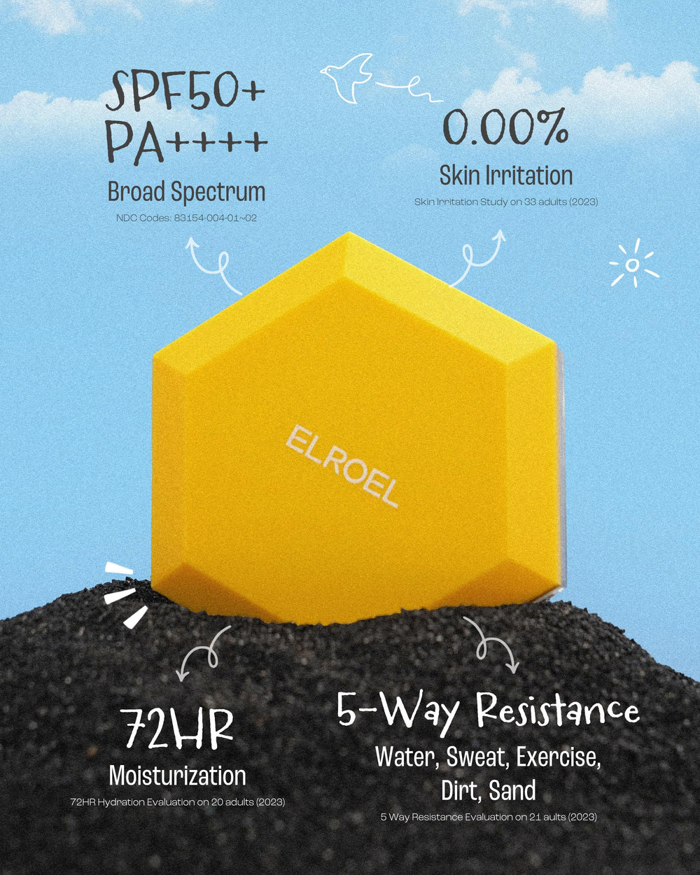 ELROEL Pang Pang Big Sun Cushion application visage et cou avec facilité