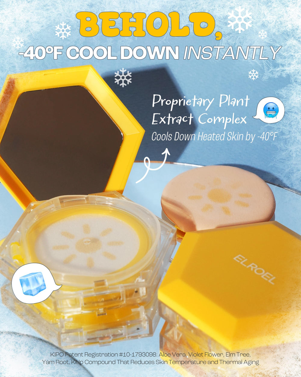 ELROEL Pang Pang Sun Cushion Plus refroidissement instantané dès l’application