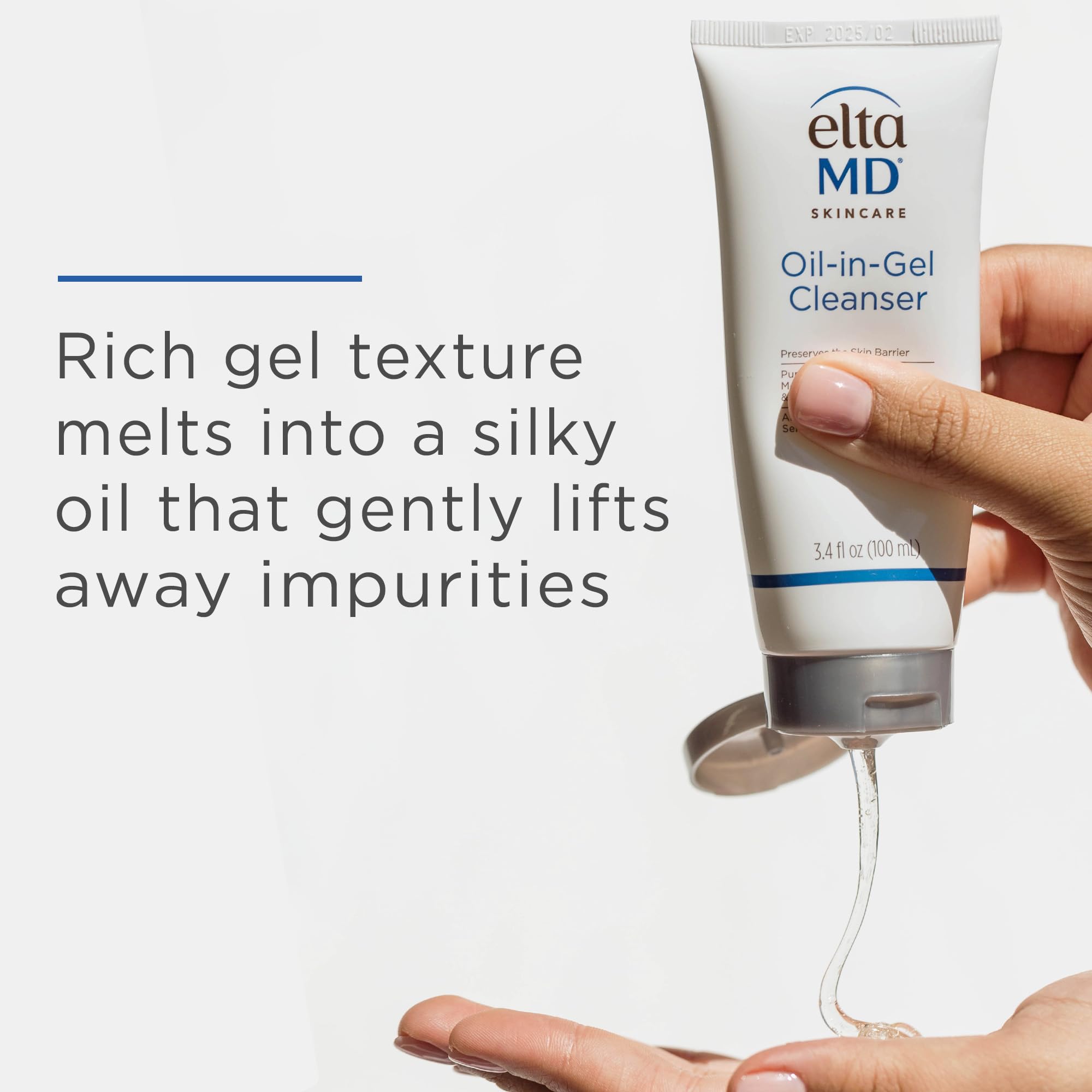 EltaMD Oil-In-Gel: ingrédients nourrissants comme huile de meadowfoam et vitamine E.