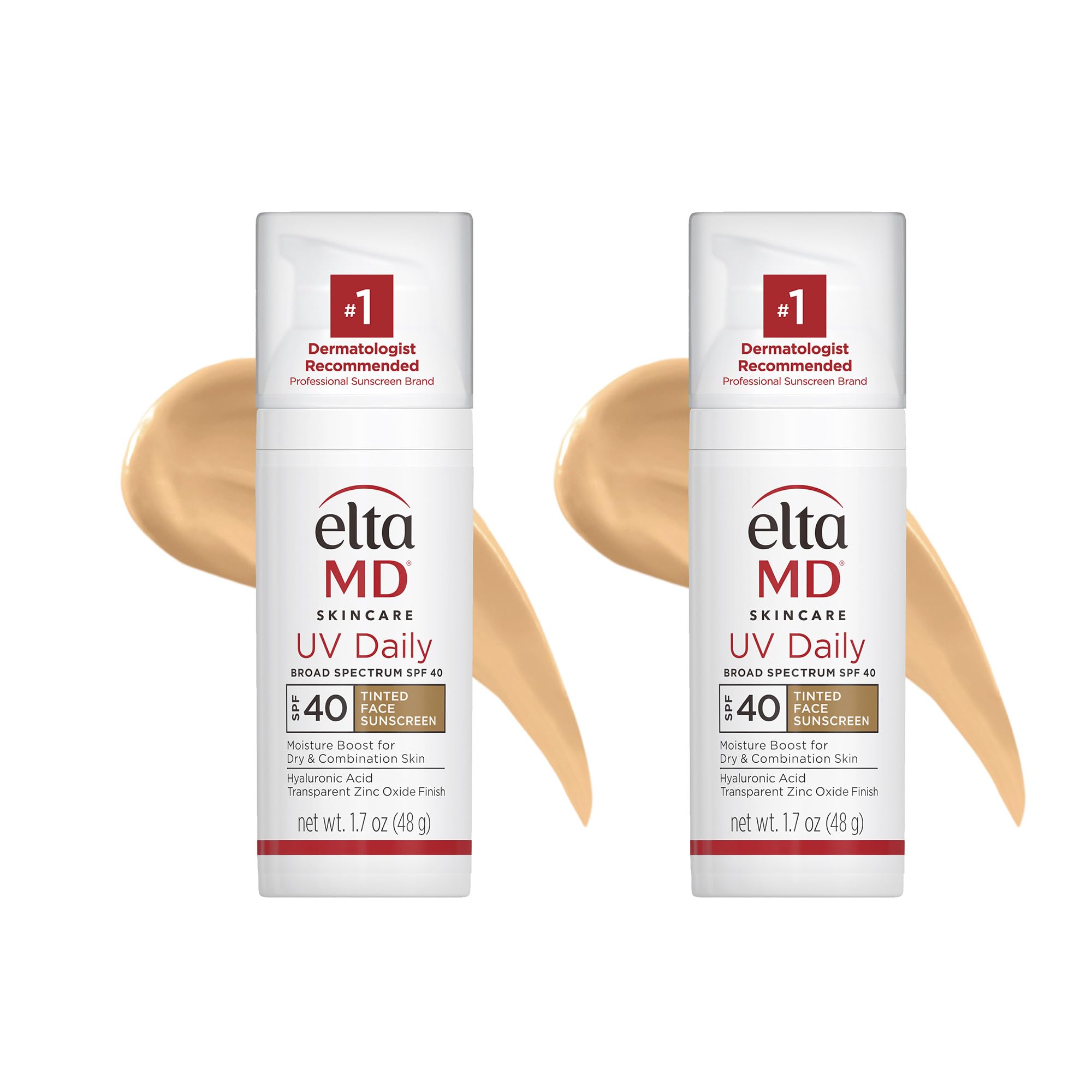 EltaMD UV Daily FPS 40 teinté, bouteille-pompe, hydratation légère et protection UV