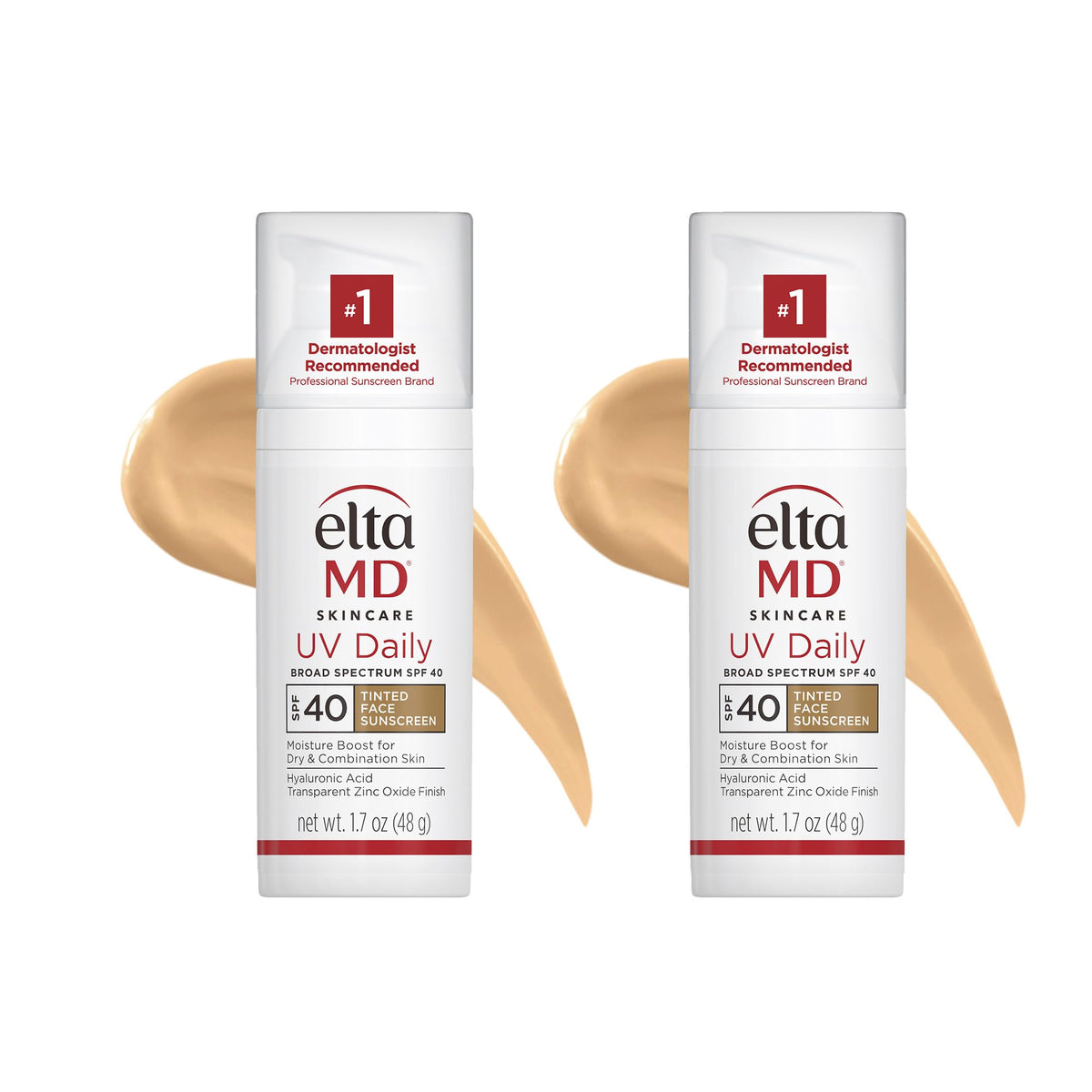 EltaMD UV Daily FPS 40 teinté, bouteille-pompe, hydratation légère et protection UV