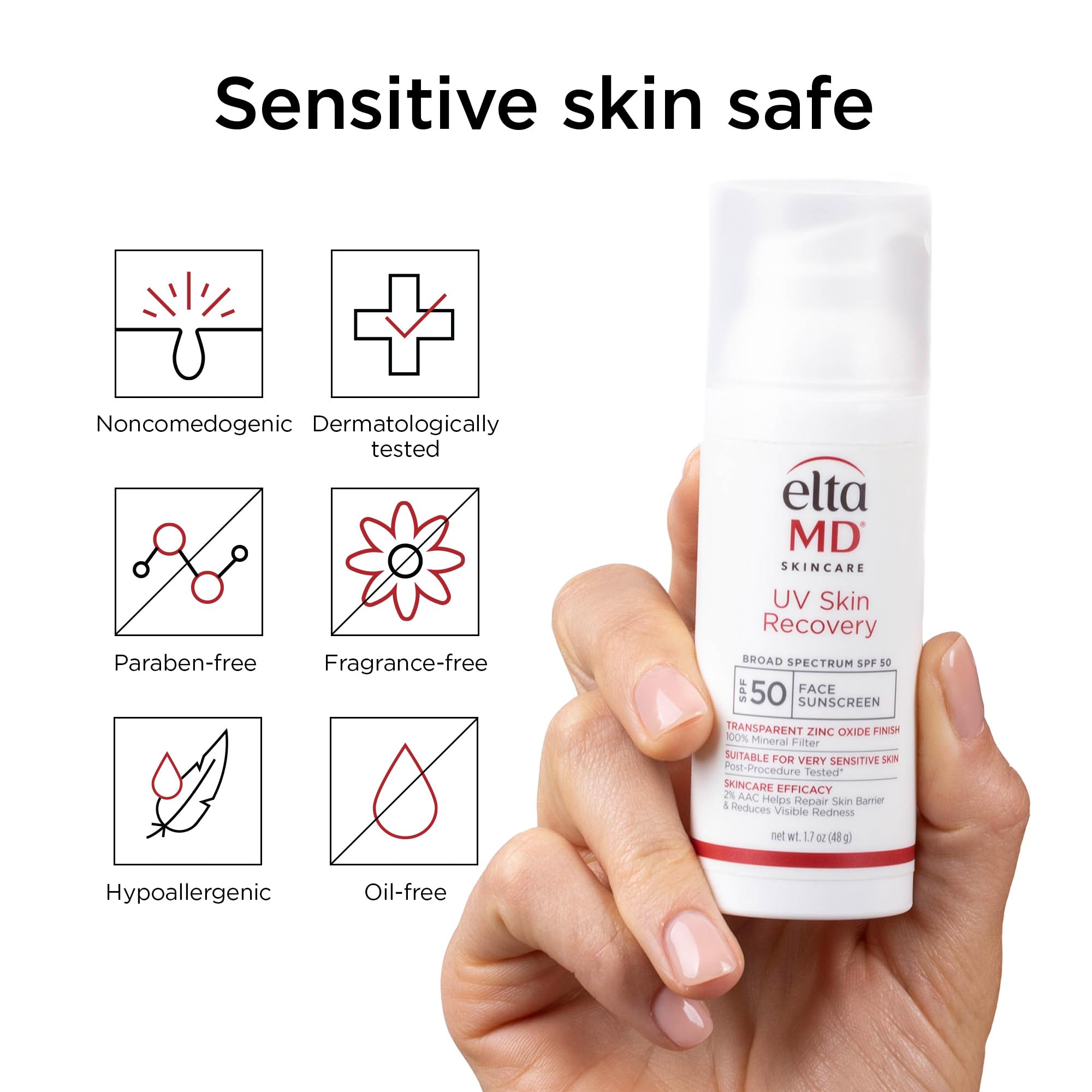 EltaMD UV Skin Recovery: oxyde de zinc, base minérale protectrice