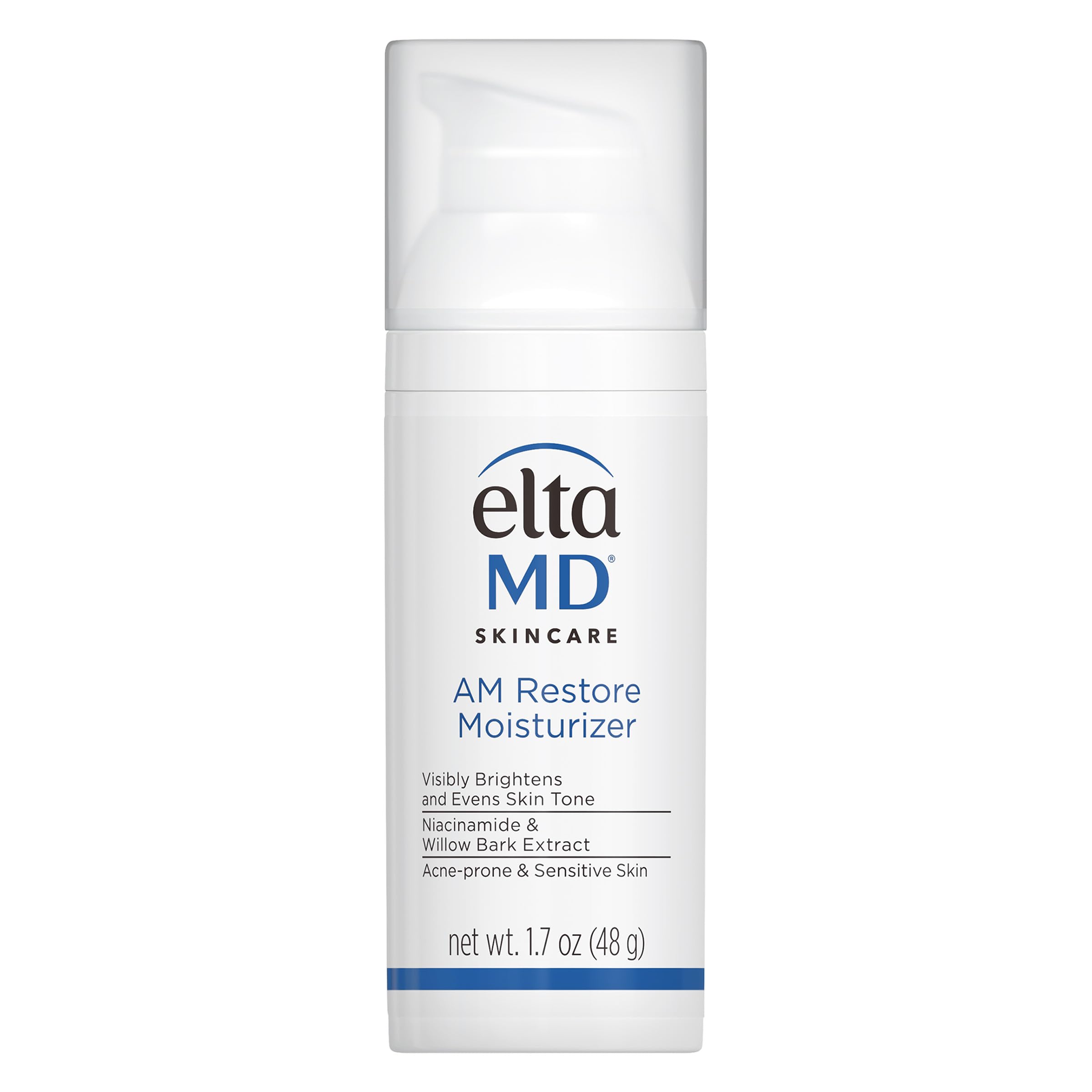 EltaMD AM Restore – bouteille-pompe avec hydratation légère pour le visage.