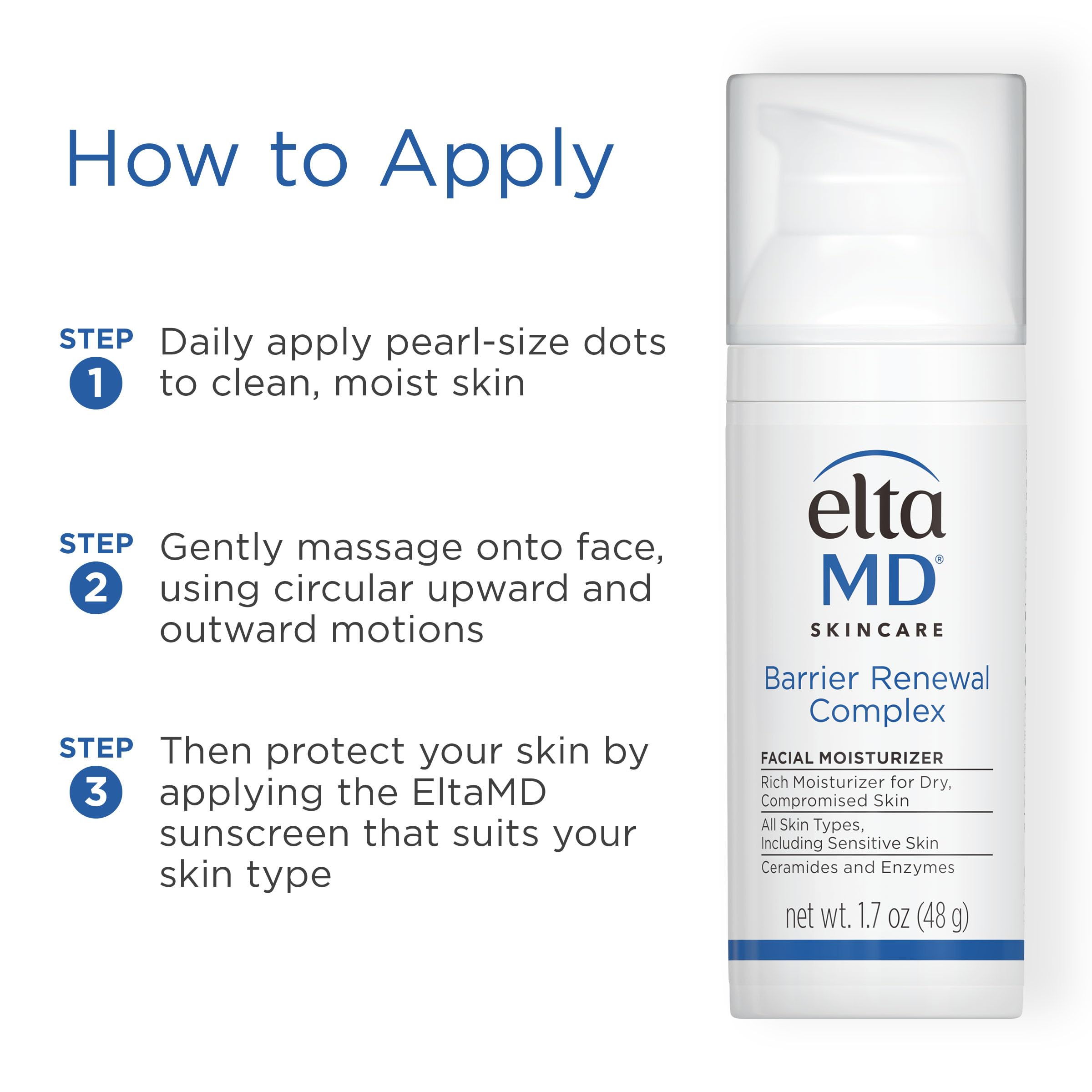 Exfoliation douce grâce enzymes et vitamines d EltaMD Barrier Renewal Complex