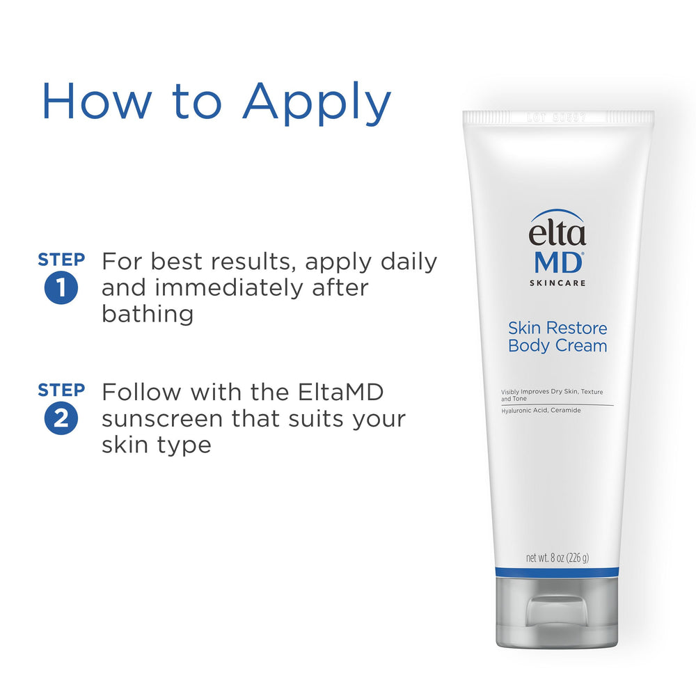 Texture hydratante EltaMD – apaise les peaux sèches après la douche.