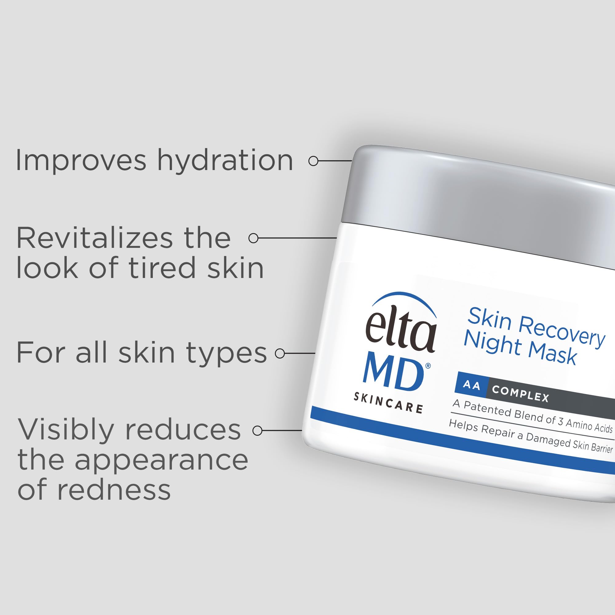 Texture crème légère du soin EltaMD pour peau sensible.