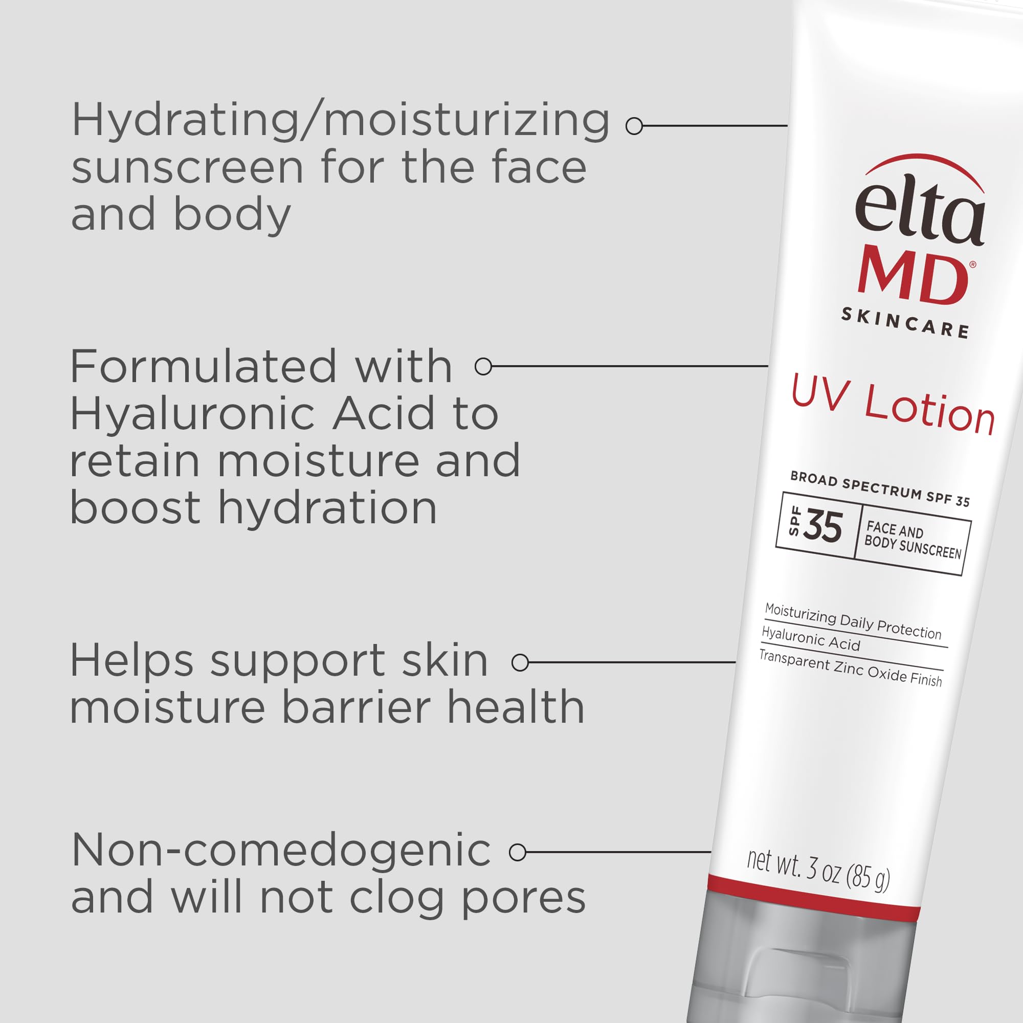 EltaMD UV Lotion Texture Hydratante: soin léger pour tout le corps.