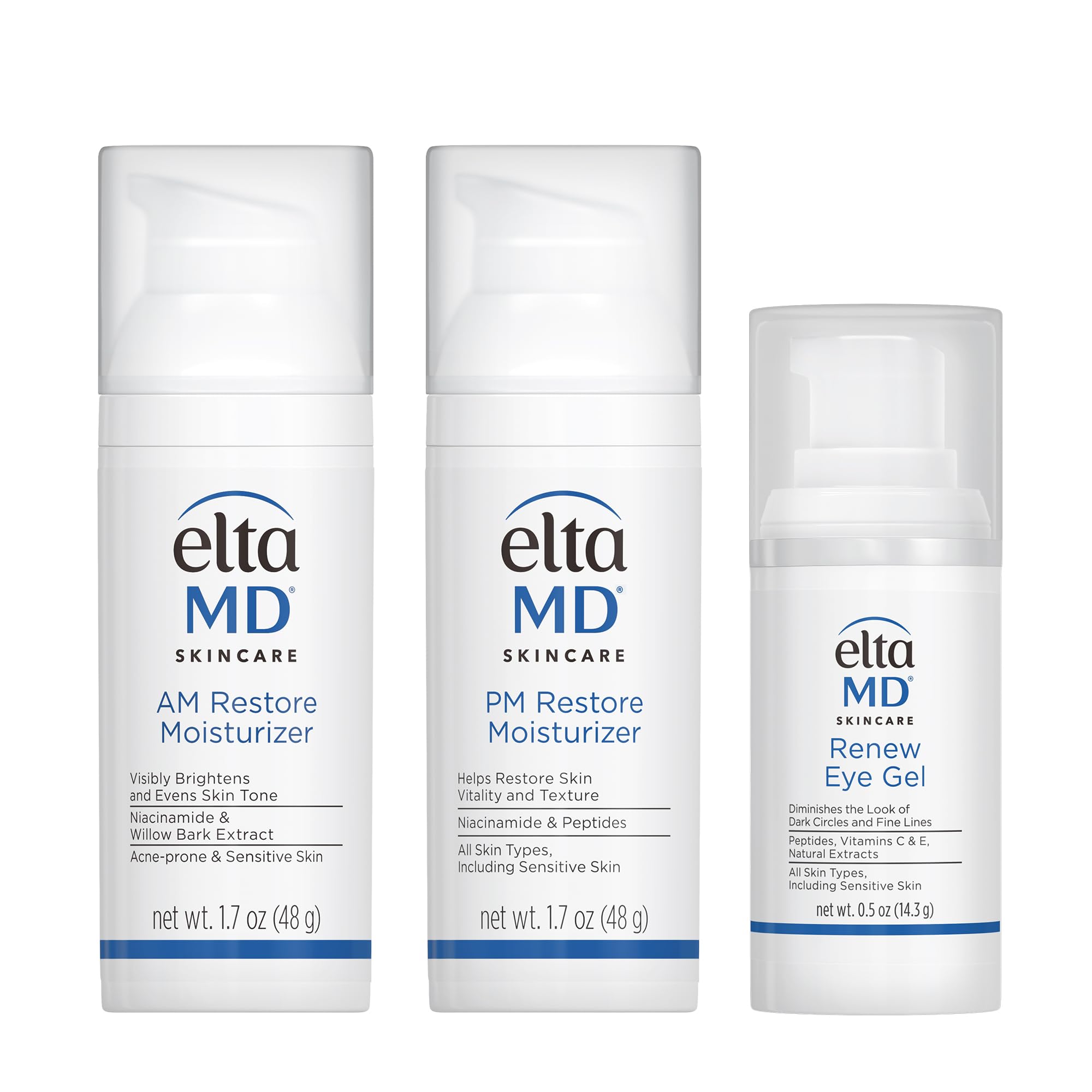EltaMD AM Restore, flacon visage: hydratation légère pour démarrer la journée.