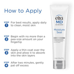 Application sur le corps, hydratation en profondeur avec EltaMD Moisture Seal.