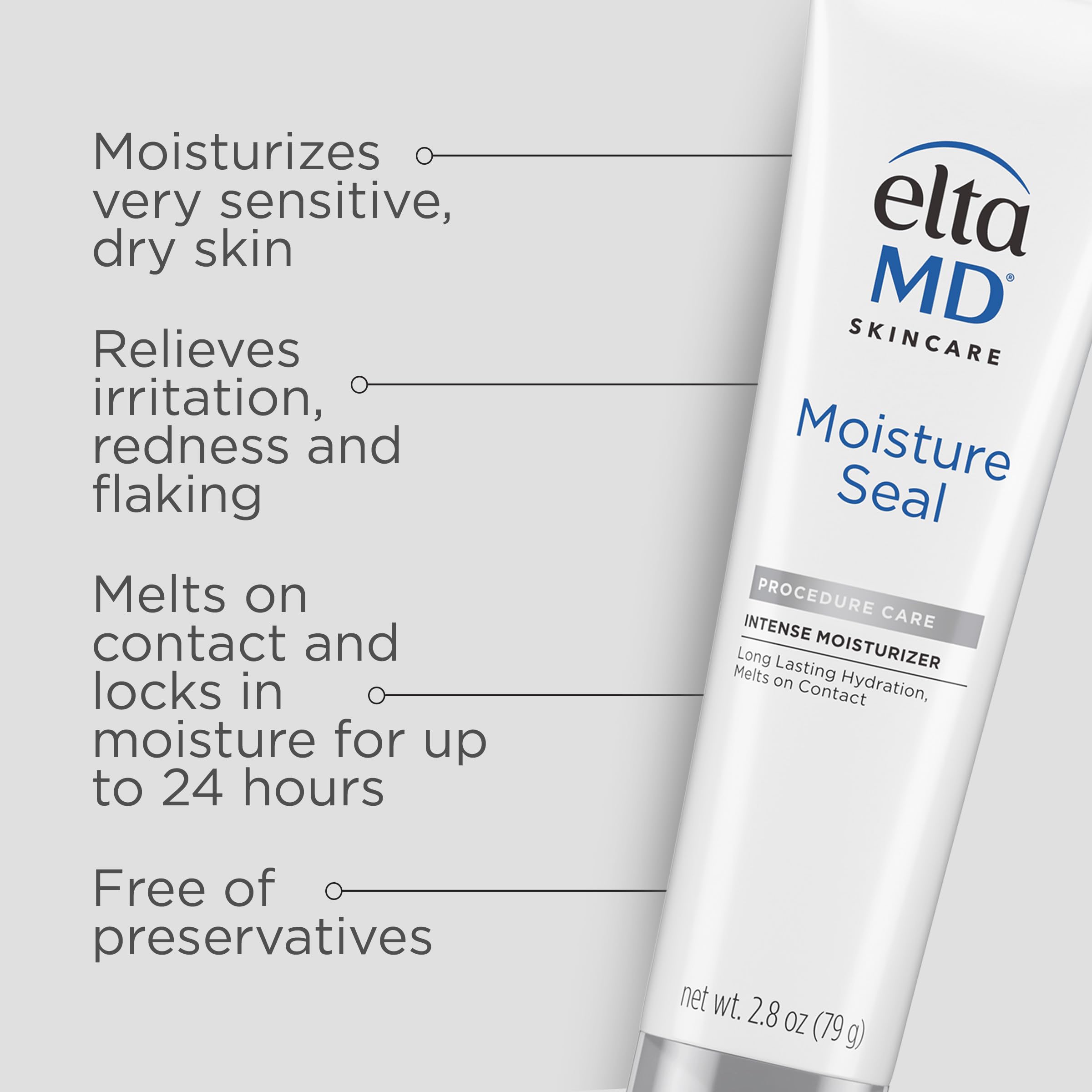 Texture nourrissante d'EltaMD Moisture Seal pour peau sensible.