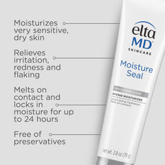 Texture nourrissante d'EltaMD Moisture Seal pour peau sensible.