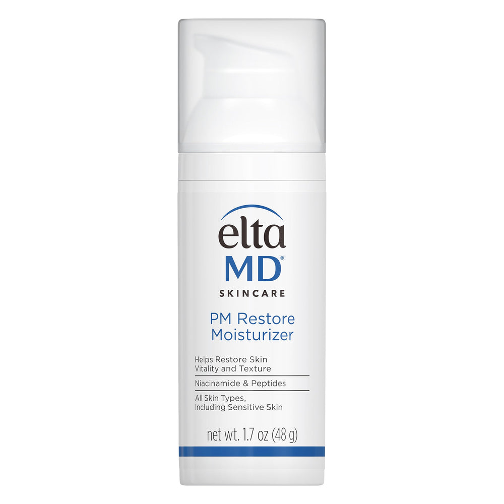 EltaMD PM Restore: bouteille pompe pour une application pratique et facile la nuit.