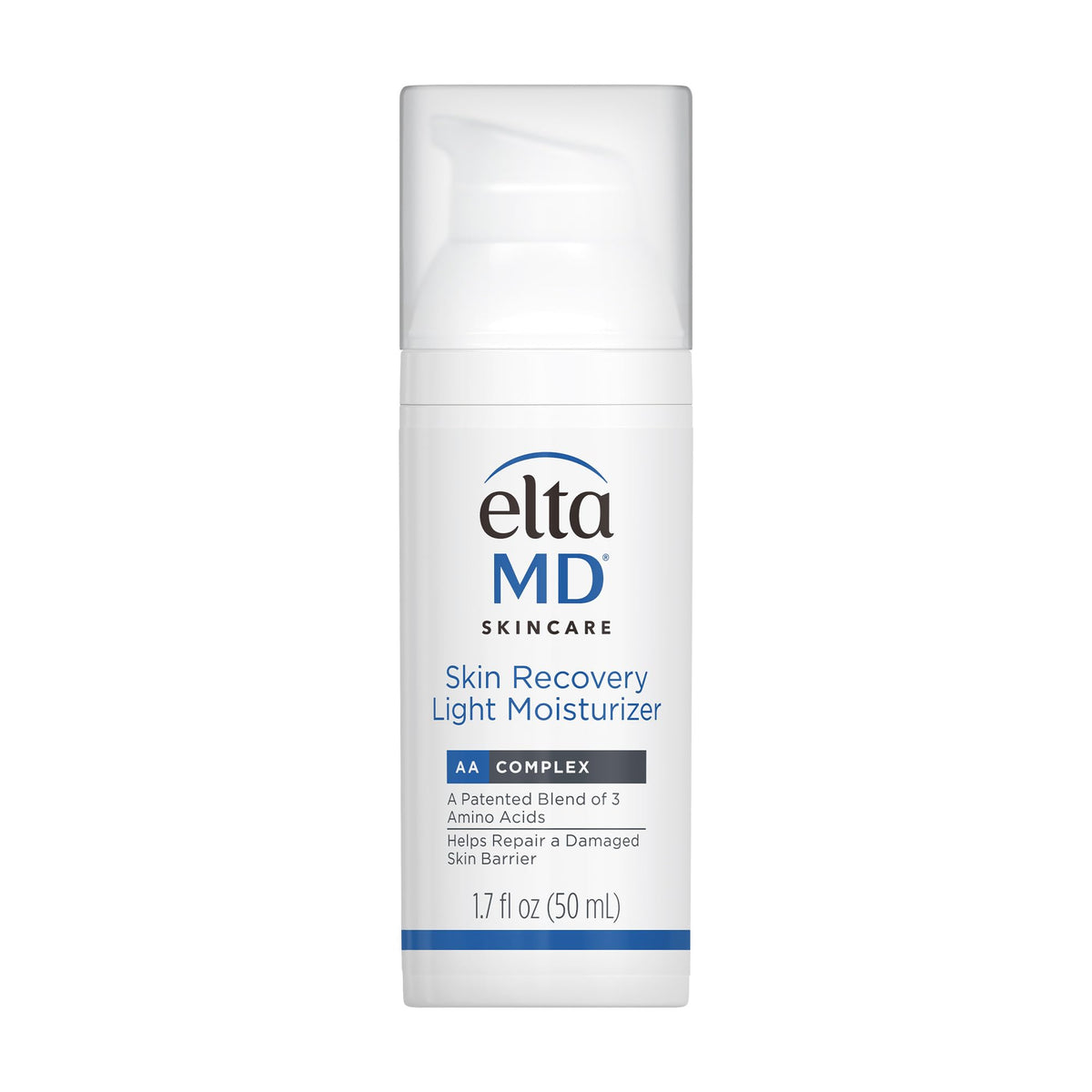 EltaMD Skin Recovery dans une bouteille-pompe pratique pour hydrater sans gras.