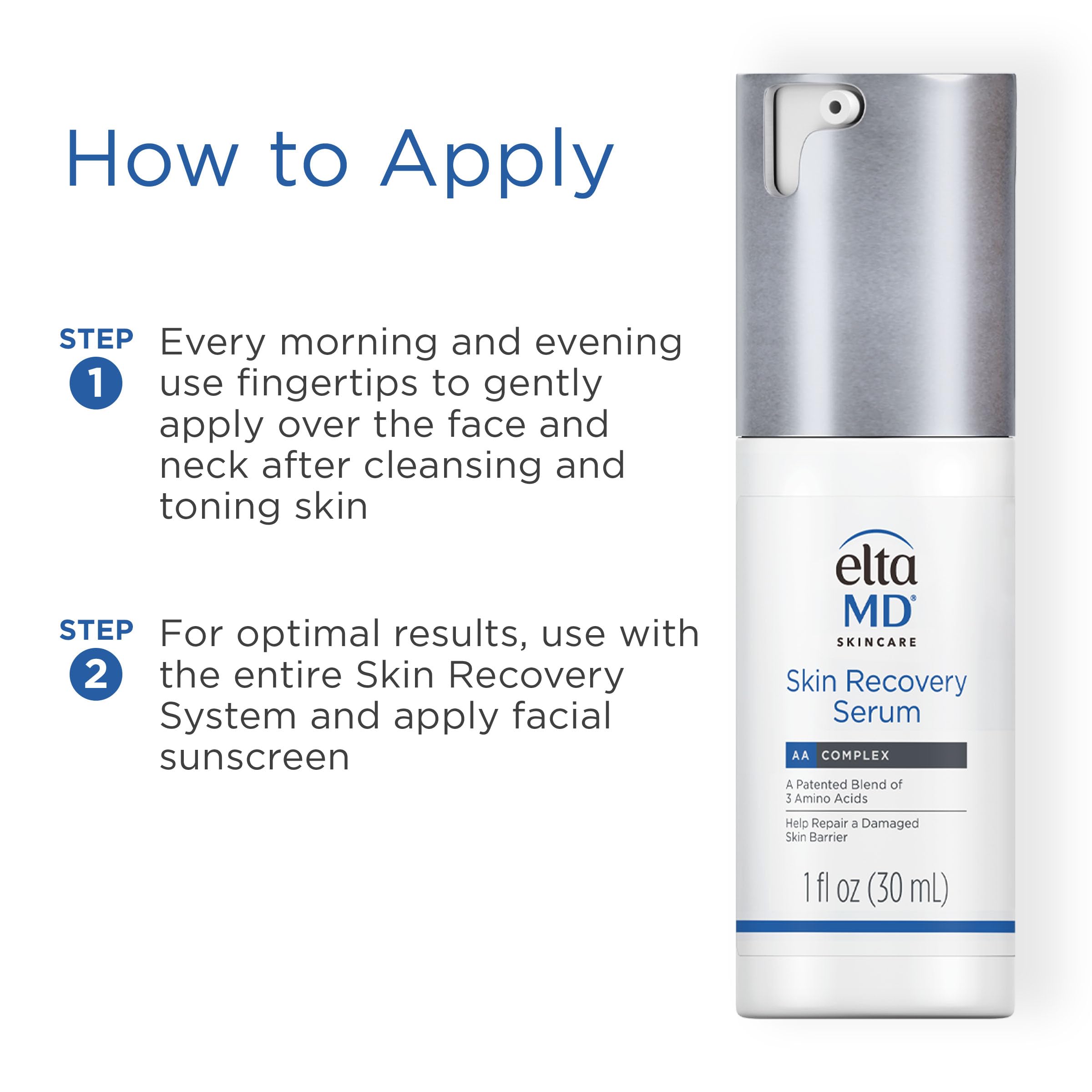 Routine matin et soir avec EltaMD Skin Recovery pour peau sensible