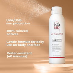 EltaMD UV AOX Mist oxyde de zinc, barrière minérale protectrice