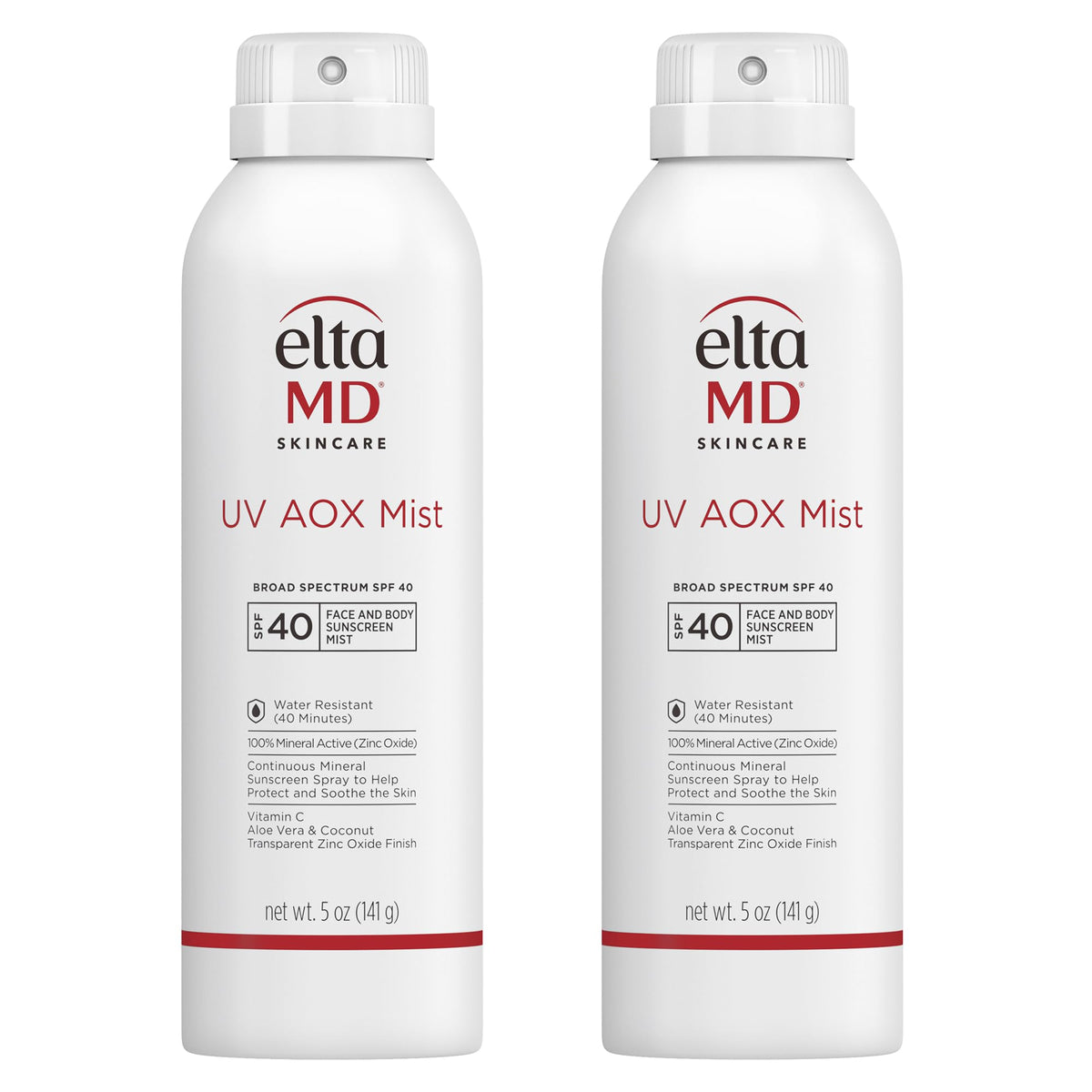 EltaMD UV AOX Mist SPF40 protège visage et corps par spray léger et rapide