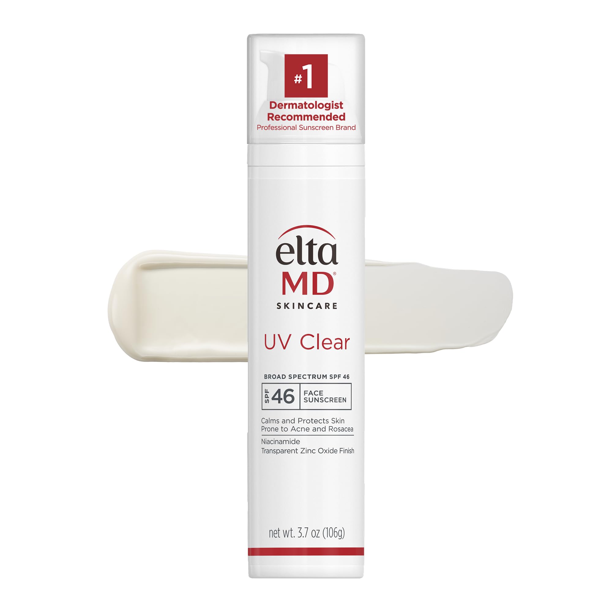 EltaMD UV Clear SPF 46 – Bouteille pompe prête à l’emploi pour peau sensible.